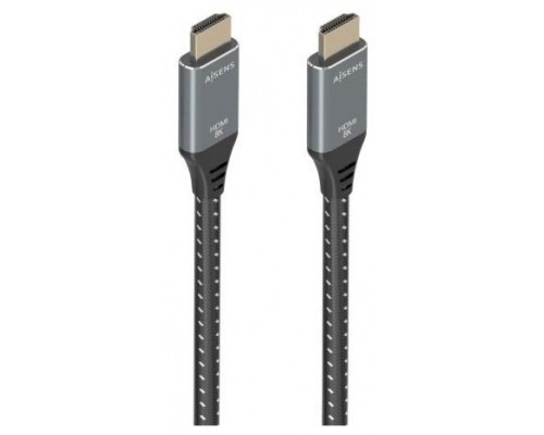 AISENS - CABLE HDMI V2.1 ULTRA ALTA VELOCIDAD / HEC 8K@60HZ 48GBPS, A/M-A/M, GRIS/NEGRO, 10M