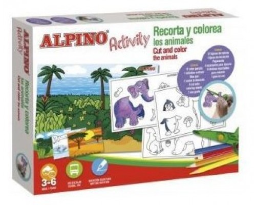 SET ACTIVITY "RECORTO Y COLOREO ANIMALES" ALPINO AC000004 (Espera 4 dias)
