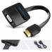 CONVERSOR HDMI/M A VGA/H JACK 3.5/H 0.15 M NEGRO VENTION (Espera 4 dias)