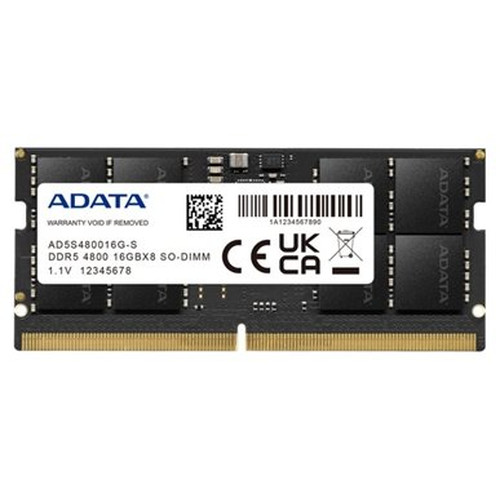 ADATA RAM AD5S480016G-S SO DIMM 16GB 4800Mhz DDR5-SX20 ADATA RAM AD5S480016G-S SO DIMM 16GB 4800Mhz DDR5