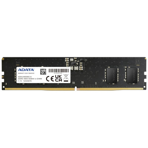 ADATA RAM AD5U48008G-S 8GB 4800Mhz DDR5-IA20 ADATA RAM AD5U48008G-S 8GB 4800Mhz DDR5