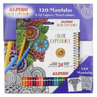 SET LIBRO 120 MANDALAS + 24 L&Aacute;PICES COLOR EXPERIENCE ALPINO AL000250 (Espera 4 dias)