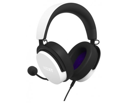 NZXT RELAY AURICULARES CON MICROFONO, DTS, BLANCO (Espera 4 dias)