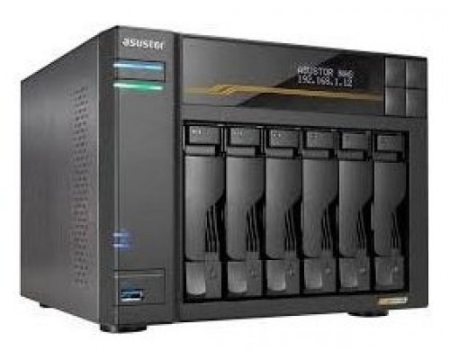 Servidor Nas Asustor Lockerstor 4 As6806t 6 Bahias Amd