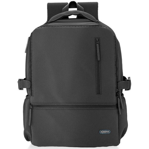 AISENS - MOCHILA DEPORTIVA REPELENTE AL AGUA PARA PORTATIL 15,6, NEGRO