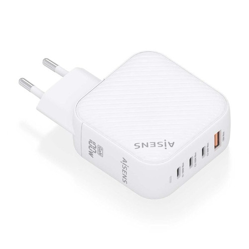 AISENS - CARGADOR GaN 100W, 3xUSB-C PD3.0 QC4.0, 1xUSB-A QC3.0, BLANCO-IR35 AISENS - CARGADOR GaN 100W, 3xUSB-C PD3.0 QC4.0, 1xUSB-A QC3.0, BLANCO