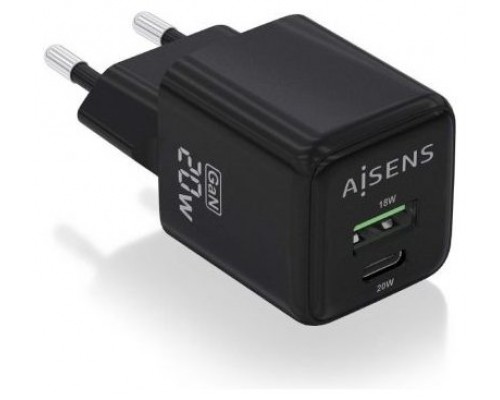 CARGADOR AISENS ASCH-20W2P011-BK