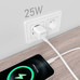AISENS - CARGADOR GaN 25W, 1xUSB-C PD3.0 QC4.0, BLANCO