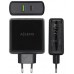 CARGADOR AISENS 48W 1xUSB-C PD3.0 30W 1xUSB-A QC3.0 18W NEGRO