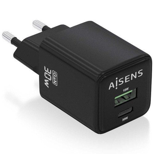 CARGADOR AISENS ASCH-30W2P038-BK