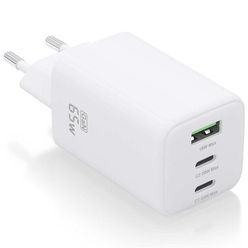 CARGADOR AISENS GAN 65W 2XUSB-C PD3.0 QC4.0 1XUSB-A QC3.0 BLANCO-SX35 CARGADOR AISENS GAN 65W 2XUSB-C PD3.0 QC4.0 1XUSB-A QC3.0 BLANCO