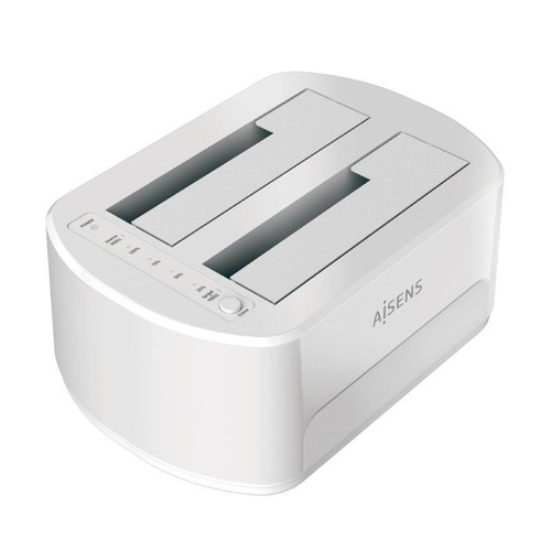 AISENS - ESTACION DE DOCKING DE DOBLE BAHIA ASDS-D02W SATA 2.5/3.5 A USB 3.0/3.1 GEN1, CLONE, BLANCA-IR25 AISENS - ESTACION DE DOCKING DE DOBLE BAHIA ASDS-D02W SATA 2.5/3.5 A USB 3.0/3.1 GEN1, CLONE, BLANCA