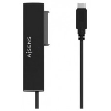 AISENS - ADAPTADOR SATA A USB-C USB 3.0/USB3.1 GEN1 PARA DISCOS DUROS 2.5 Y 3.5 CON ALIMENTADOR, NEG