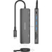 AISENS - USB-C DOCK 7 EN 1, USB-C A 1xHDMI, 3xUSB-A, 1xUSB-C PD 100W, 1xSD, 1xMICRO SD, GRIS, 15CM