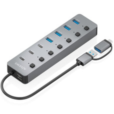 AISENS - HUB USB3.1 Gen1 USB-C USB-A, USB-C/M+USB-A/M-4xUSB-A/H+3xUSB-C/H+1xUSB-C/H ALIM., GRIS, 30CM-IR30 AISENS - HUB USB3.1 Gen1 USB-C USB-A, USB-C/M+USB-A/M-4xUSB-A/H+3xUSB-C/H+1xUSB-C/H ALIM., GRIS, 30CM