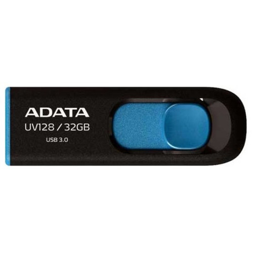 ADATA Lapiz Usb UV128 32GB USB 3.2 Negro/Azul-IA59 ADATA Lapiz Usb UV128 32GB USB 3.2 Negro/Azul