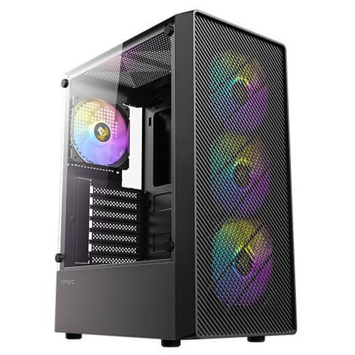 CAJA ANTEC AX26 ARGB ATX NEGRO 4XVENT 120MM 2XUSB SN FUENTE