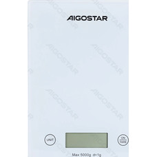 BASCULA DE COCINA DE 5 KG BLANCO AIGOSTAR (Espera 4 dias)-SX30 BASCULA DE COCINA DE 5 KG BLANCO AIGOSTAR (Espera 4 dias)