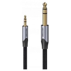 CABLE AUDIO ESTEREO JACK 3.5/M JACK 6.3/M 1 M GRIS VENTION (Espera 4 dias)