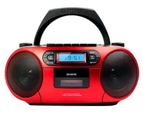 Radio Cd Bluetooth Portable Aiwa Boombox Bbtu-550 Red