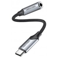 ADAPTADOR AUDIO JACK 3.5/H USB-C/M 1 M GRIS VENTION (Espera 4 dias)