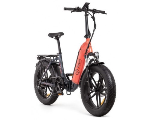 EBIKE  LUXOR - URBAN - FAT 20” X 4 - BAT. INTEGRADA Y EXTRAIBLE - NEGRO/CORAL (Espera 4 dias)