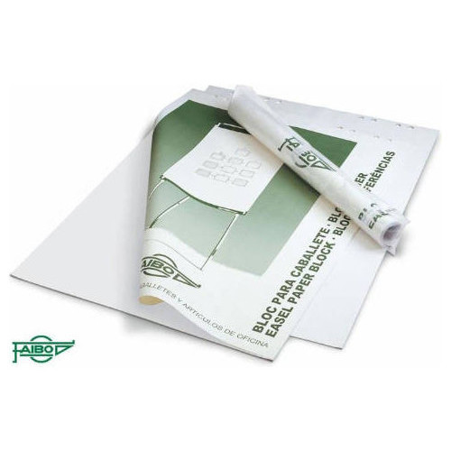 FAIBO Bloc 50h lisas papel Pizarra 65x90cm-IR15 FAIBO Bloc 50h lisas papel Pizarra 65x90cm