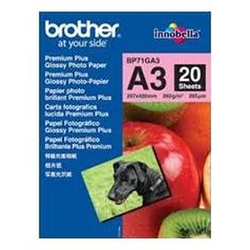BROTHER Papel Inkjet Glossy A3 20h 260g/m2-IR30 BROTHER Papel Inkjet Glossy A3 20h 260g/m2