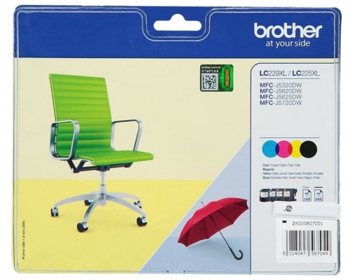 TINTA BROTHER LC229XL PACK 4 CARTUCHOS