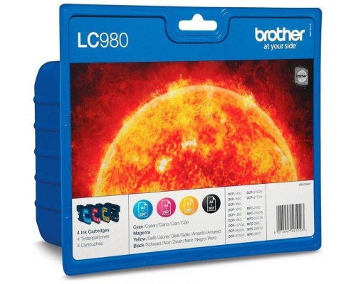 TINTA BROTHER LC-980VALBP PACK CUATRICOLOR C/M/Y/BK