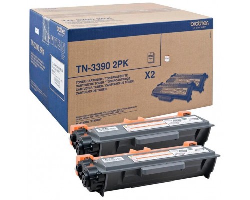 TONER BROTHER TN3390 PACK 2UD 24000PAG