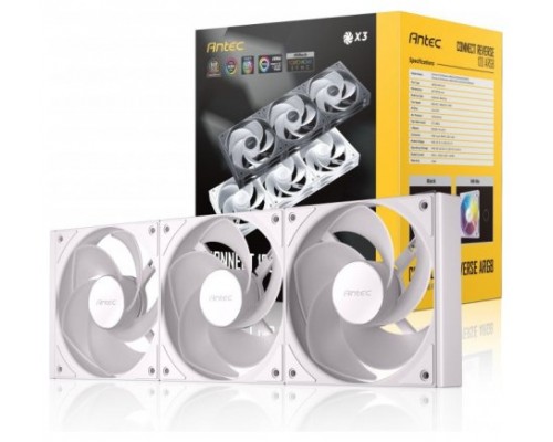 KIT 3 VENTILADORES AUXILIAR C120R A-RGB BLANCO ANTEC (Espera 4 dias)