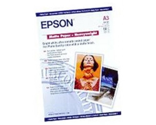 Epson Papel Mate de Alto Gramaje, A3, 50 Hojas de 167g. Matte Paper Heavy Weight