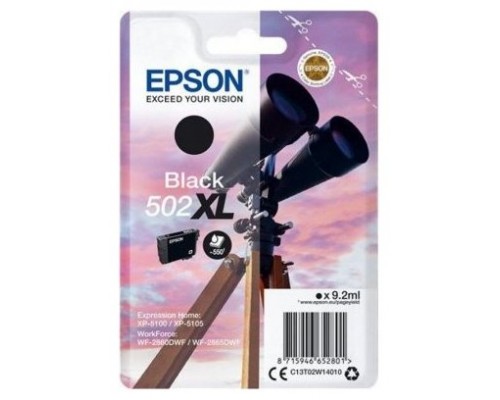 CARTUCHO EPSON 502XL NEGRO 9.2ML 550PG