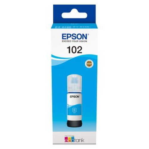 EPSON 102 EcoTank Cyan Ink Bottle ET-2700/ ET-2750/ET-3700 /ET-3750 /ET4750