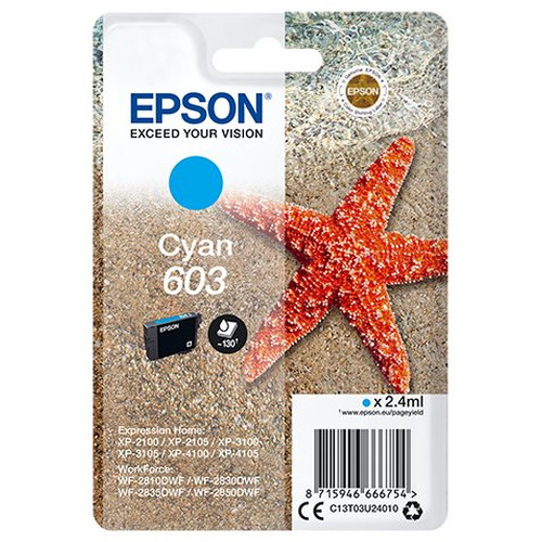TINTA EPSON C13T03U24010 N&ordm; 603 CYAN
