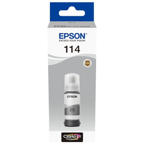 Epson Botella Tinta Ecotank 114 Gris-IA20 Epson Botella Tinta Ecotank 114 Gris