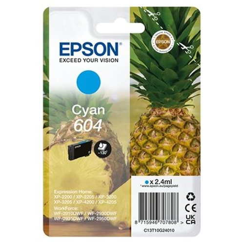 Epson 604, Rendimiento estandar, 2,4 ml, 130 paginas,