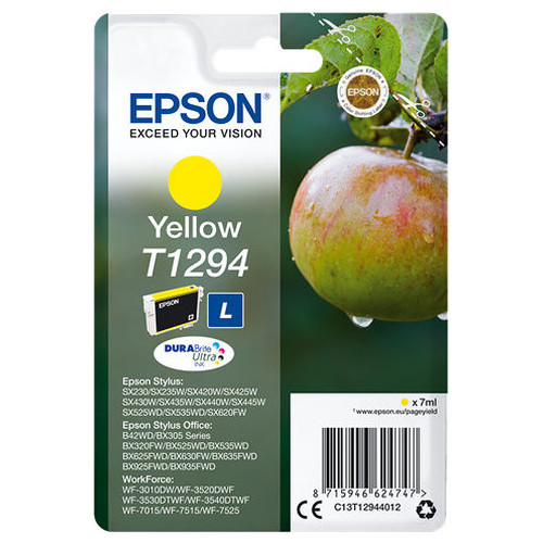 TINTA EPSON C13T12944012 T1294 AMARILLO-SE20 TINTA EPSON C13T12944012 T1294 AMARILLO