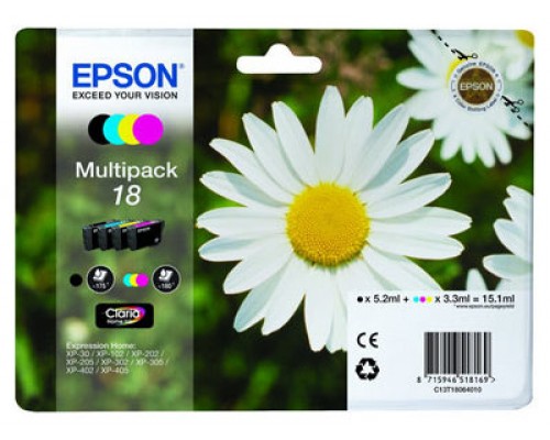 CARTUCHO EPSON 18 EXRESSION XP102-202..MULTIPAC