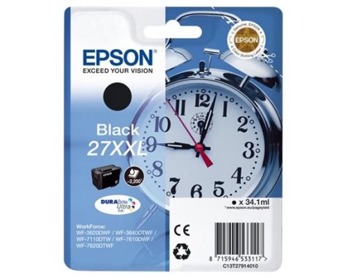 TINTA EPSON C13T27914012 Nº 27XXL NEGRO 2.200PAG