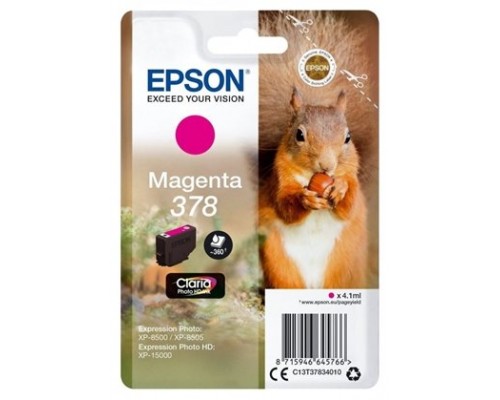 EPSON Singlepack Magenta 378 Claria Photo HD Ink con RF