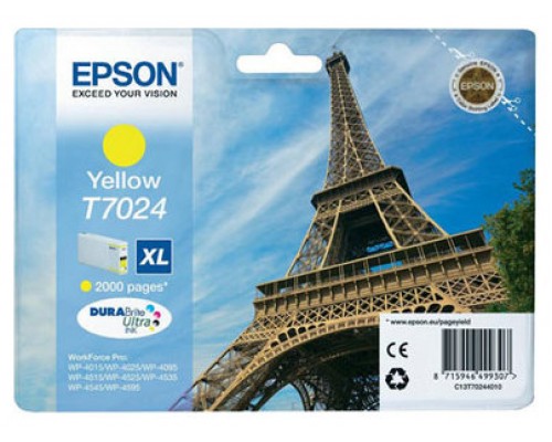 TINTA EPSON C13T702440 WP400/4500 AMARILLO