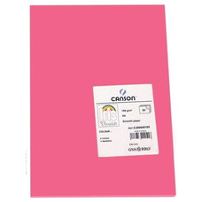 CANSON Pack de 50 Cartulina 185g A4 fucsia-IR25 CANSON Pack de 50 Cartulina 185g A4 fucsia