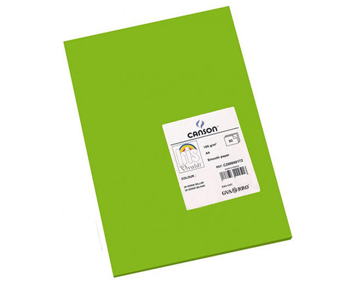 CANSON Pack de 50 Cartulina 185g A4 verde billar