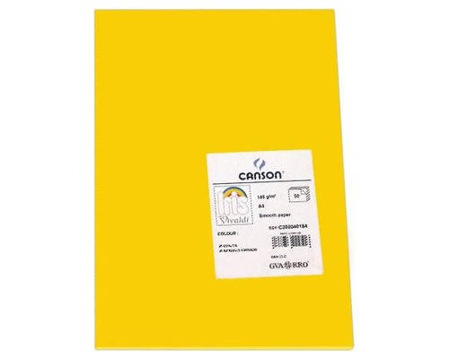 CANSON Pack de 50 Cartulina 185g A3 amarillo gualda