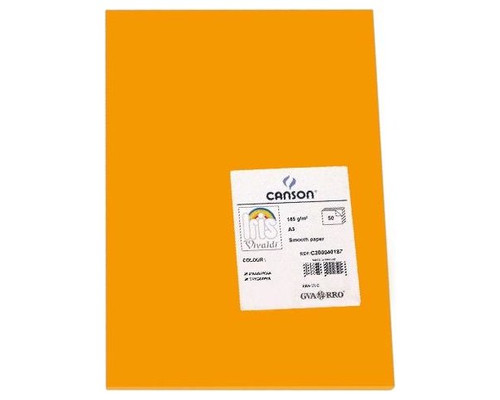 CANSON Pack de 50 Cartulina 185g A3 mandarina
