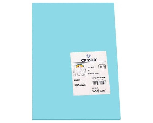 CANSON Pack de 50 Cartulina 185g A3 azul turquesa