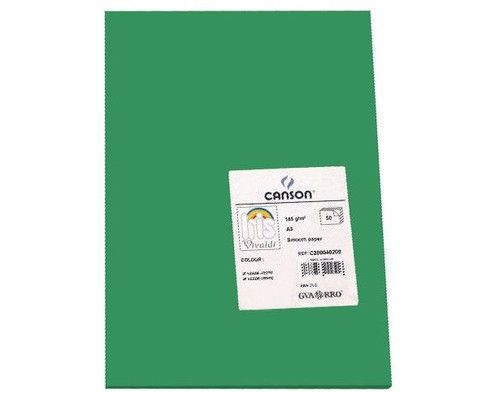 CANSON Pack de 50 Cartulina 185g A3 verde abeto