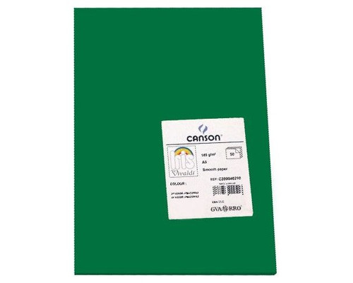 CANSON Pack de 50 Cartulina 185g A3 verde amazonas
